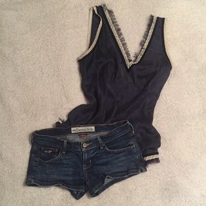Hollister stretch jean shorts